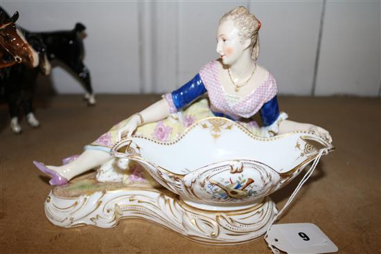 19th Century Meissen style sweetmeat basket (restored)